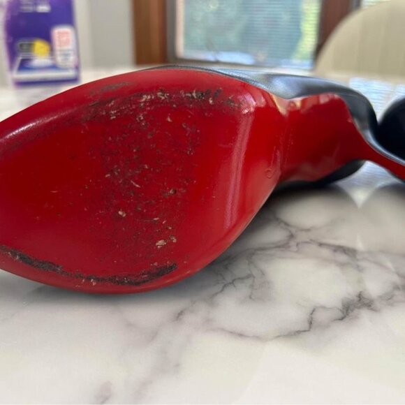 CHRISTIAN LOUBOUTIN Nappa Shiny Toot Couverte 100 Pumps size 40 in Black - Picture 5 of 9